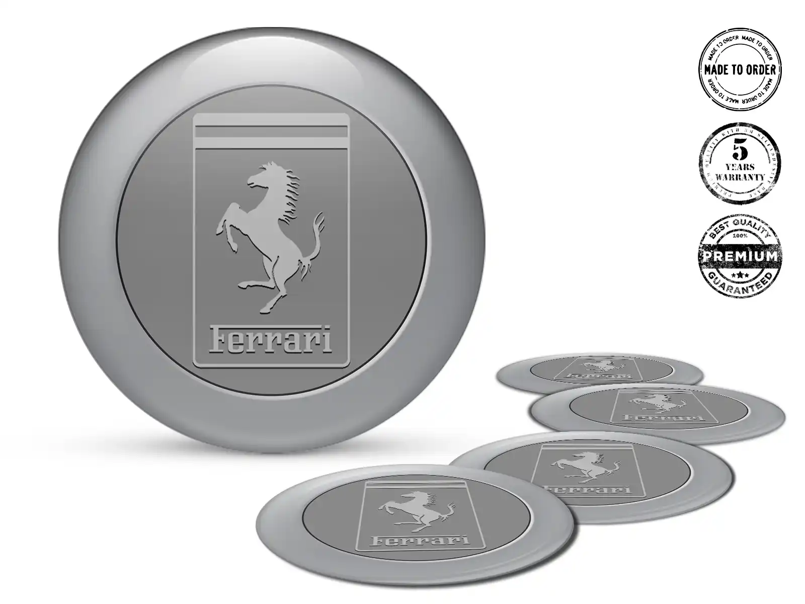 Ferrari Calcomanía de Rueda Estilo Insignias Silicona Racing